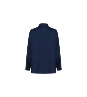 Emma Textured Seersucker Asymmetric button up Blouse