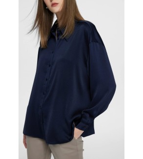 Emma Textured Seersucker Asymmetric button up Blouse