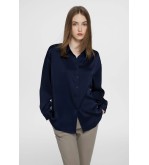 Emma Textured Seersucker Asymmetric button up Blouse